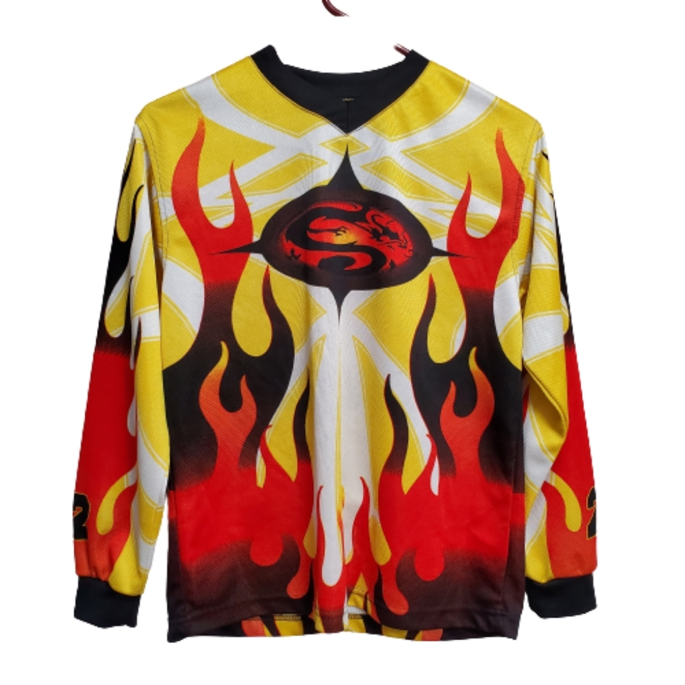Vintage Mortal Combat Fire Flames long sleeve shirt